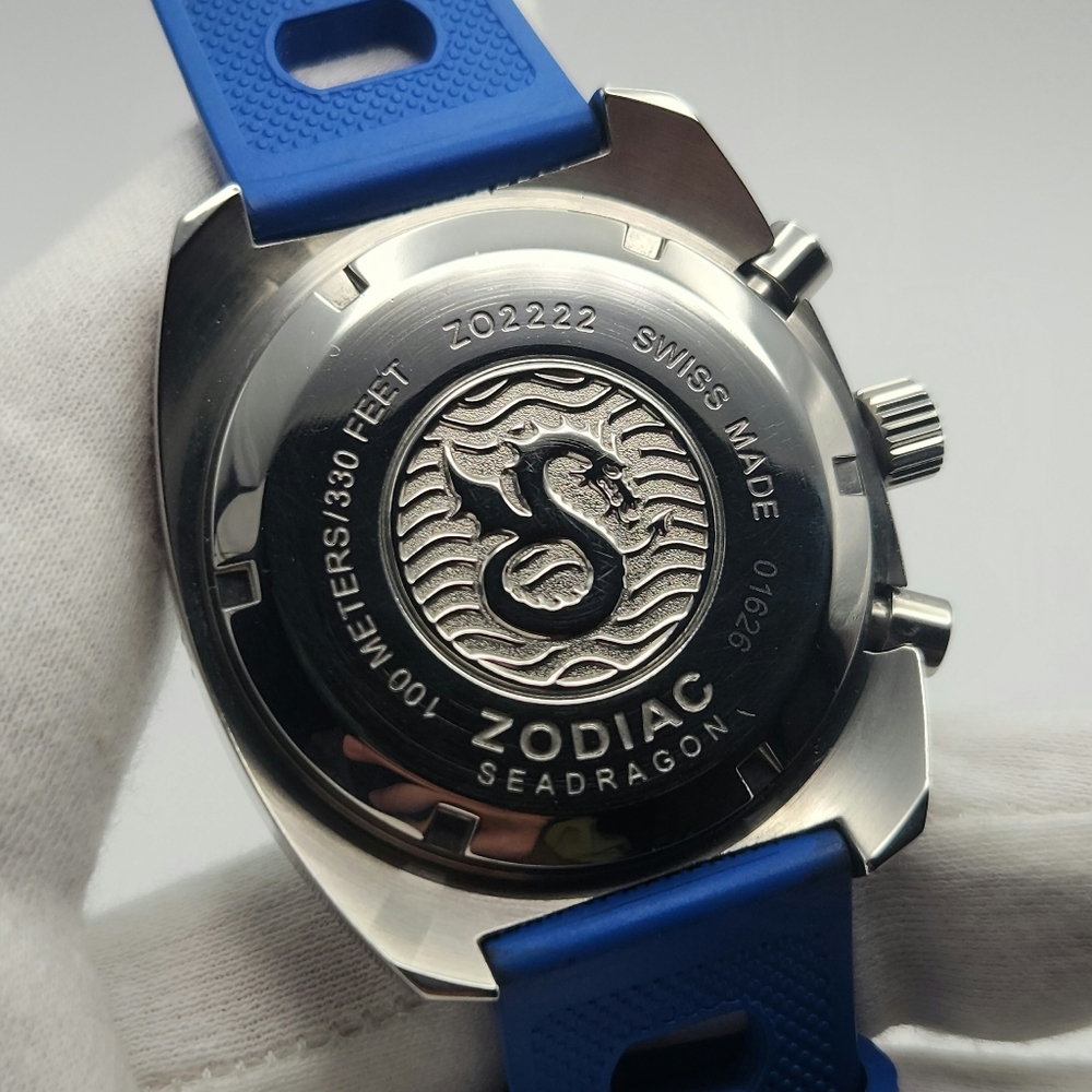 Zodiac Seadragon ZO2222 Men's Blue Quartz Chronograph Watch - READ DESCRIPTION - Picture 13 of 14